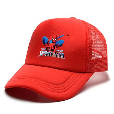 Children  Peaked  Hat Mesh Yarn Cartoon Spider Printed Sun-shading Breathable Sun Hat