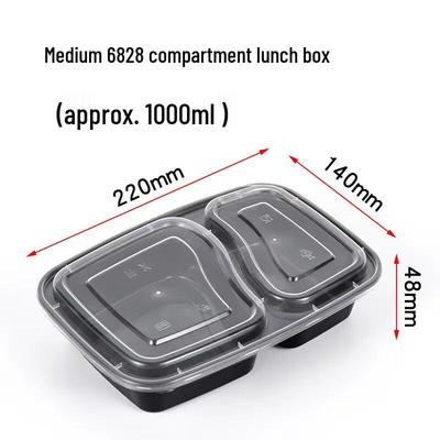 BOUSSAC Disposable Divided Microwaveable Meal Prep Containers