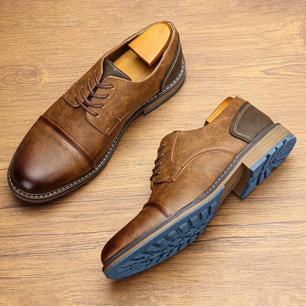 Men Leather Shoes Brand Comfortable 2026 Fashion Men Derby Shoes