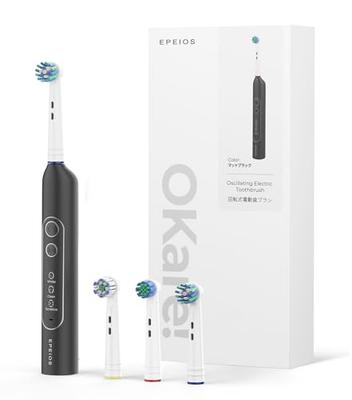 Epeios Rotating Electric Toothbrush, Rotating Type-C Rechargeable, 3 Brush Heads, IPX7 Waterproof, 60-Day Use, OKare! Loop, Birthday Gift