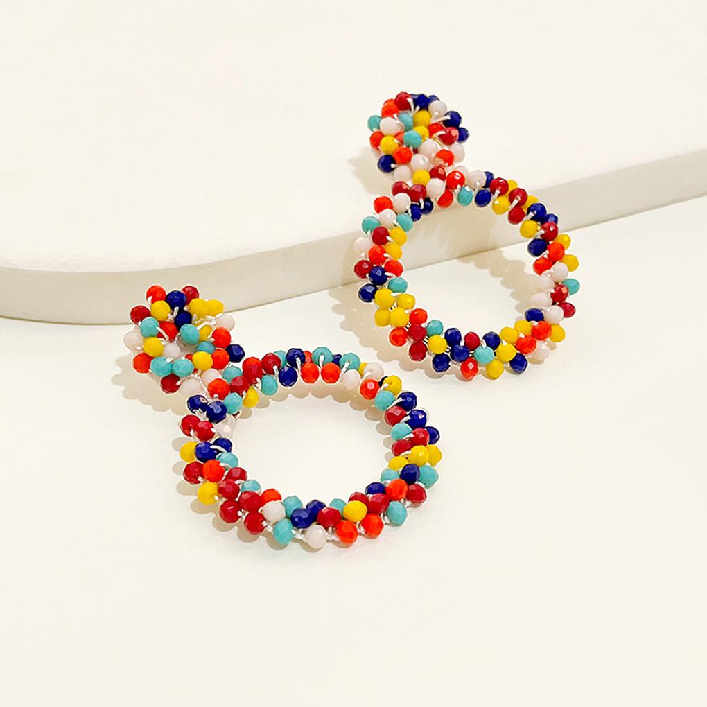 1 Pair Beads Earrings Anniversary Birthday Festival Wedding Engagement Date Fashion Ears Jewelry for Woman Ladies