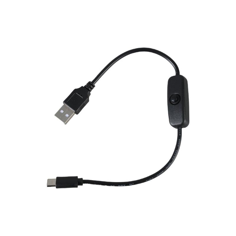 USB Type C Charger Cable With Switches USB A To Type C Power Cable for 5V Devices Like Fan, Lamp, and LED Strips