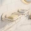 Self Adhesive Wall Mounted Soap Rack Rustproof Self-Draining Soap Dish Soap Basket  Laundry Room