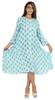 Bimba Printed Flared Midi Dress For Women Rayon Crepe Casual Summer Dress