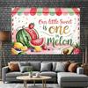 2D Watermelon First Birthday Backdrop for Summer Party Decor
