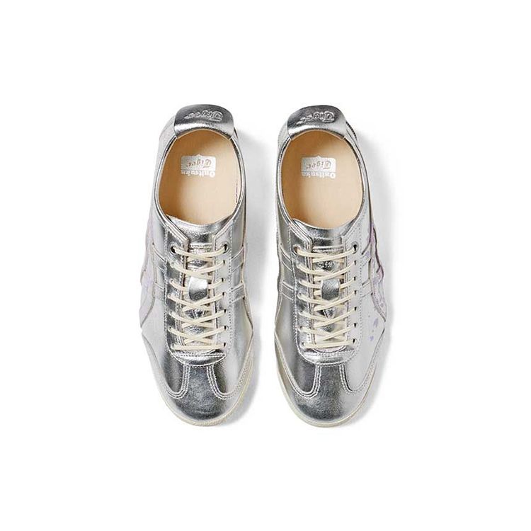 ONITSUKA TIGER Mexico 66 Sports Casual Leather Slip Resistant Durable Lightweight Low Top Running Shoes Men Sneaker Silver 1183C090-700