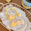 2pcs/set Girls Yellow Star Headwear Cartoon Hair Accessories Lovely Headwear Hairpins Princess Headdress Barrettes