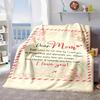 2026 New Arrivals 1pc Cozy Flannel Mom Blanket Heartfelt Gift from Son Or Daughter, Soft And Warm Throw with Travel Motifs, Ideal for Mother'S Day Bir