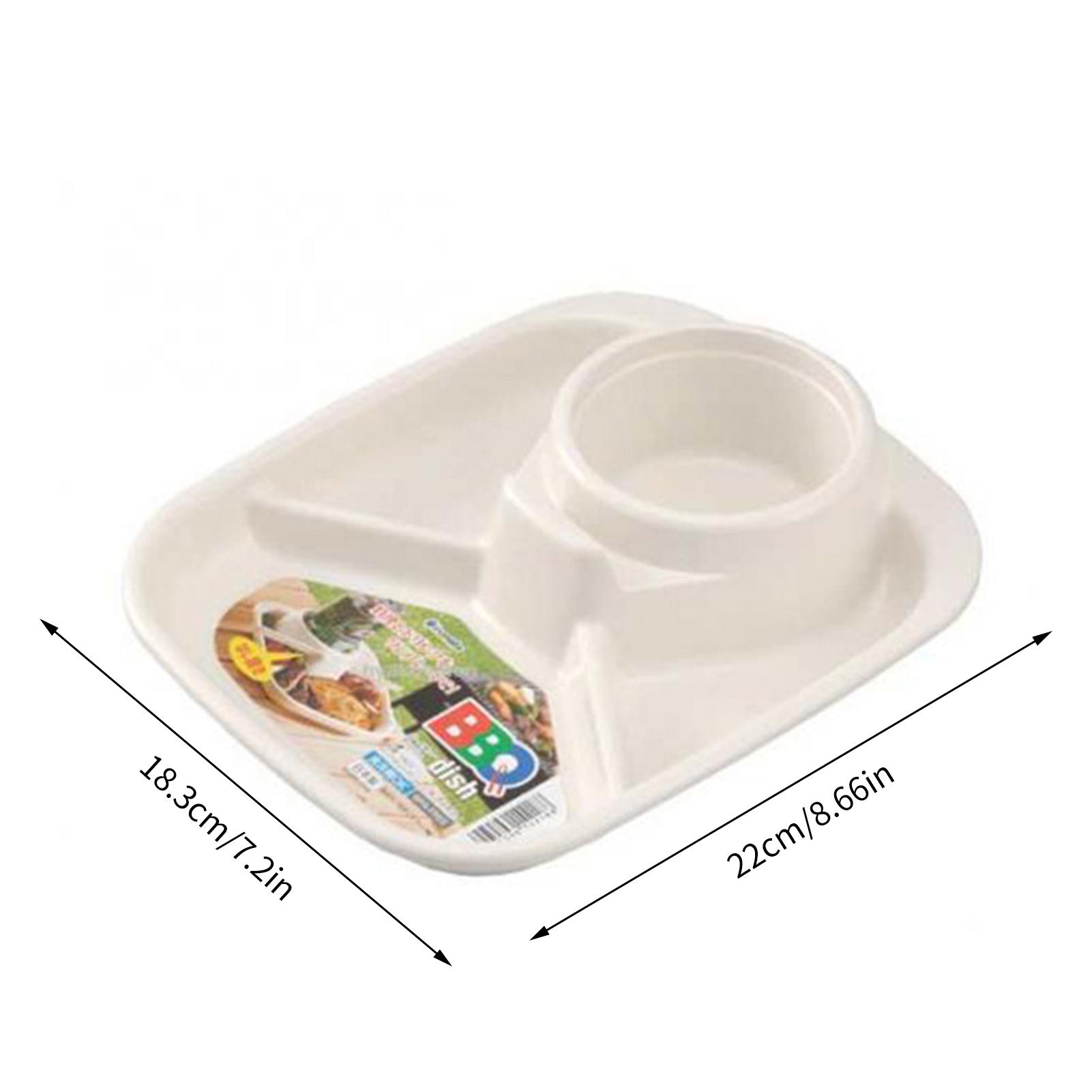 Portable Divided Food Plate Barbecue Picnic Tray Portion Control Container For Adults Kids Healthy Eating Dinner Plate CN 1868₽