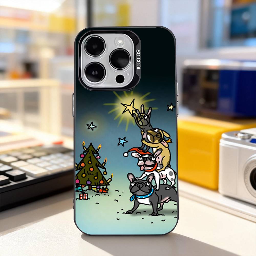 

French Bulldog Cute For iPhone 11,12,13,14,15,16,17,Pro,Max,Plus,E,Air,Mini Phone Case IMD Matte Black iPhone13