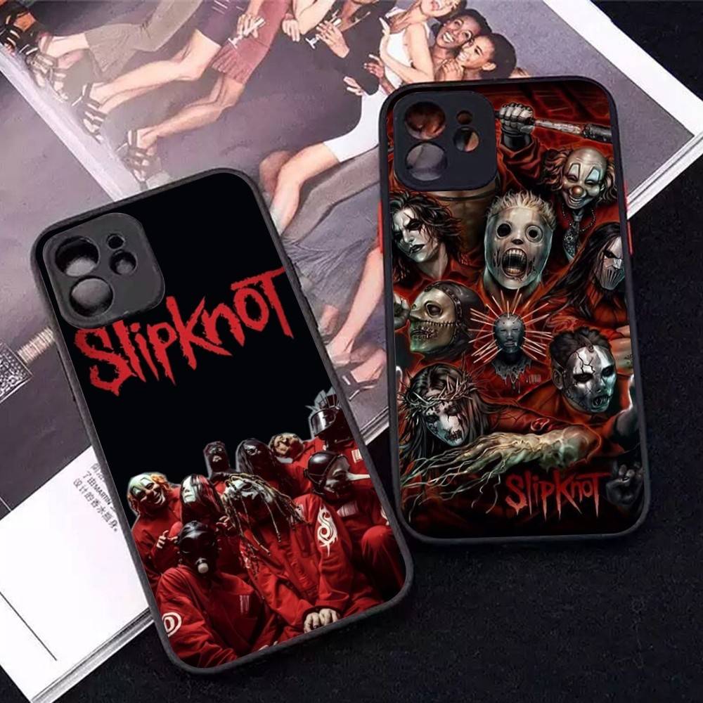 Slipknot Band Silicone Case For IPhone 16 15 14 13 12 11 Pro Max Plus X XS MAX Shockproof Matte Cover