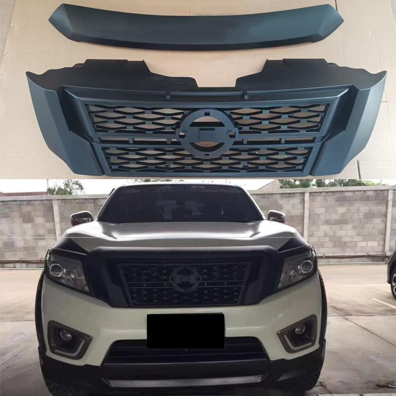 Aangepaste Grille Voor Nissan NAVARA NP300 D23 2015-2020 Voorste Racing Radiator Grills Mat Zwart ABS Bumper Masker