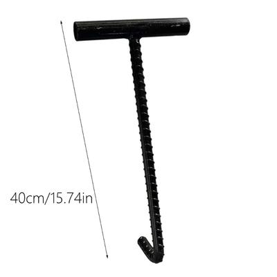 Heavy Duty Manhole Cover Hook 10mm Thick Steel Manhole Hook Lifter Tool for Easy Access Lifting and Pulling Tool