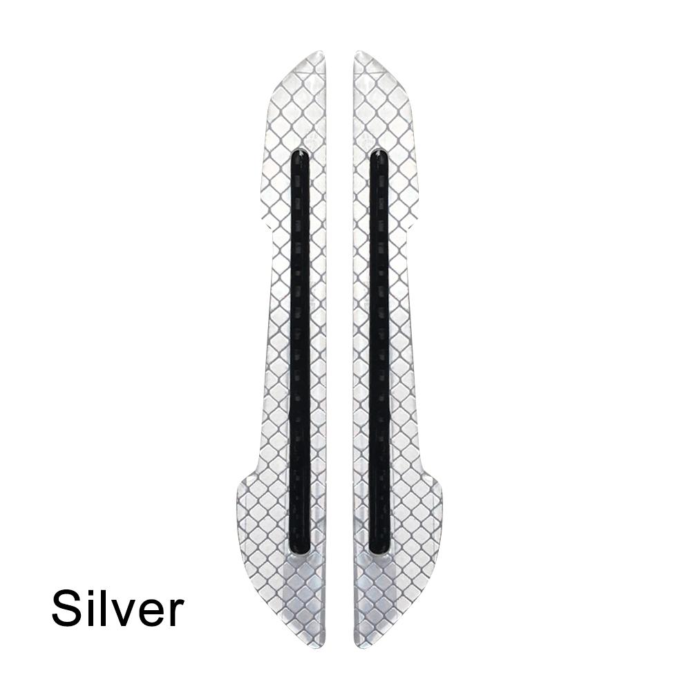 

2PCS Car Reflective Safety Warning Tape Sticker Mark Styling Reflective Mirror Stickers for Auto DIY Decorative Accessories серебряный