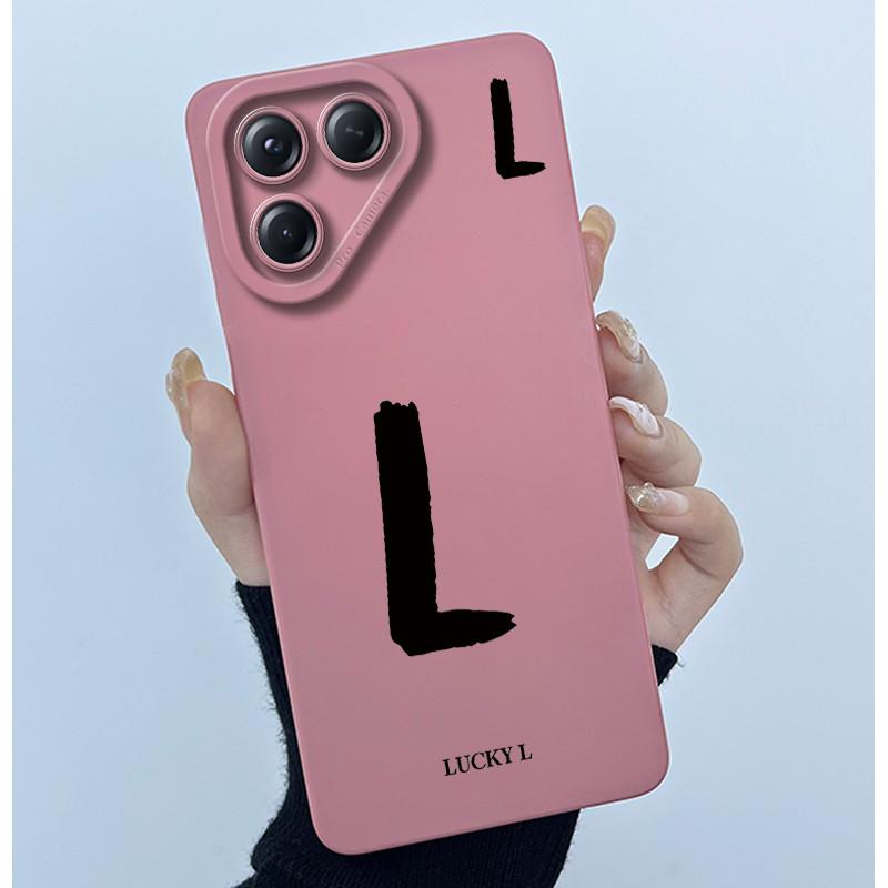 For Tecno Pova 7 4G LJ6 Covers Cases Lucky Simple Letter Couple Silicone Soft Matte Phone Housing for Techno Pova 7 4G Fundas