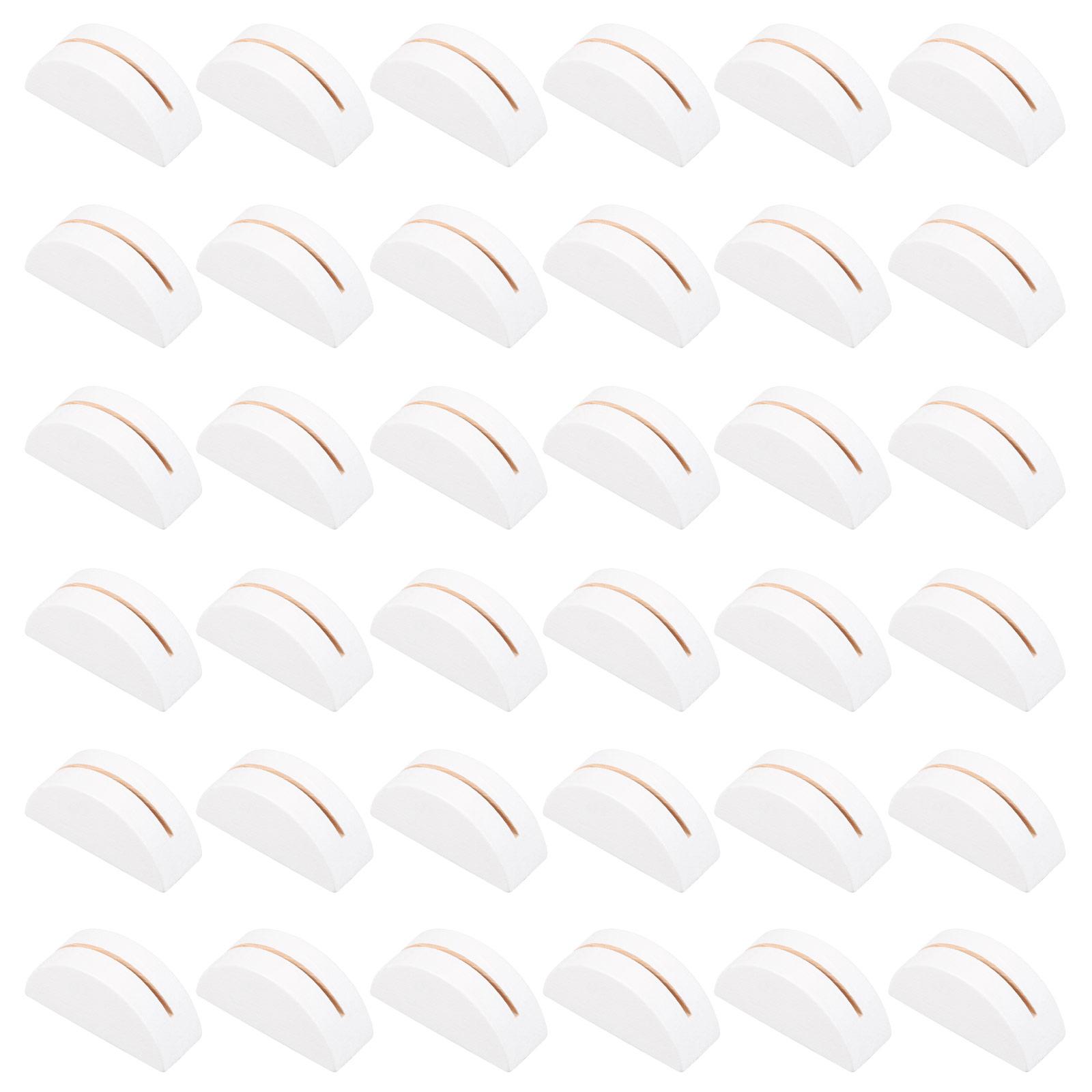 

36 шт. Деревянные полукруглые подставки для номеров столов Легкие полукруглые подставки для бирок для свадебного банкета, ресторана, вечеринки по случаю дня рождения 36PCS белый