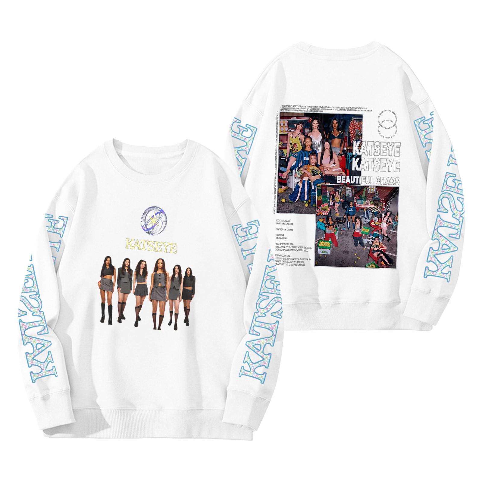 

Женский модный пуловер с длинным рукавом, принтом и круглым вырезом, свободного кроя XXL белый