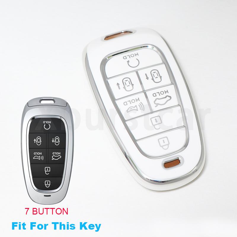 7 Buttons For Hyundai Nexo Tucson Sonata  Grandeur  Sonata Limited Sonata Sel Ev 6 Ev 8 Ioniq 5 Tpu Car Key Case Cover