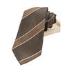 Versatile American Retro Brown Stripe Tie: Use As a Belt, Shirt Accessory, or Jeans Waist Chain.