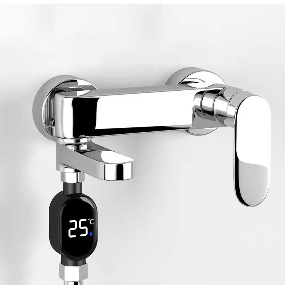 Stainless-Steel Water Temperature Gauge Waterproof Shower Thermometer  Safe Bathing