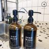 Homlly Hand & Dish Soap Glass Dispenser Refill Bottle (500ml) 2pcs
