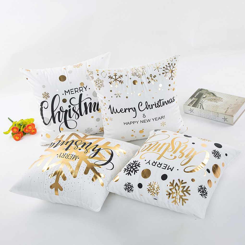Christmas Letter Cover Pillow Case Sofa Car Square Home Office Soft Decor