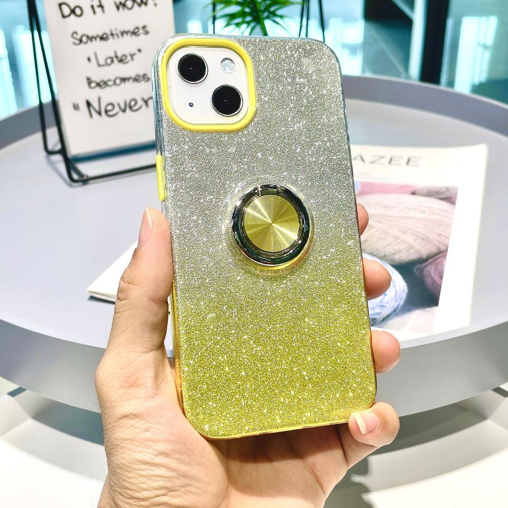 Gradient Star Dot Glitter Ring for IPhone16 Mobile Phone Case for Apple 15proINS Style 14plus Advanced 13