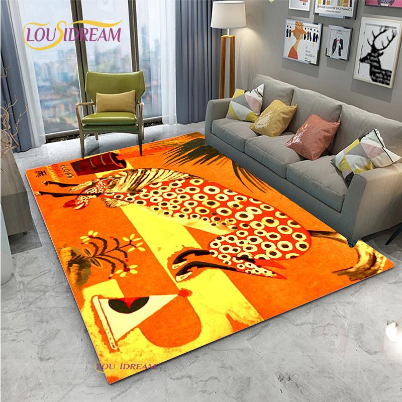 Ancient Egyptian Abstract Carpet for Living Room Bedroom Rug Kitchen Door Kids Unslip Floor Mats Photography Props Alfombra Rug