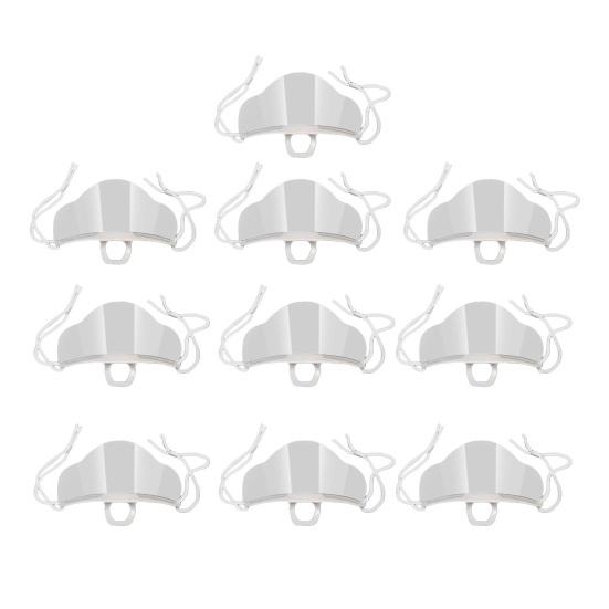 

10Pcs Spit Guard Mouth Cover Reusable Transparent Face Guard with Elastic Ear Strap