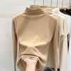 Double-Sided German Velvet High-Neck Long-Sleeve Women's T-Shirt - Winter, Thickened, Warm Base Layer