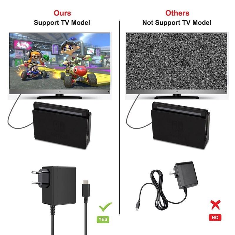 AC Adapter Charger Compatible Nintendo Switch EU/US Plug for NS Switch Lite/OLED Controller Fast Charging Kit Accessories