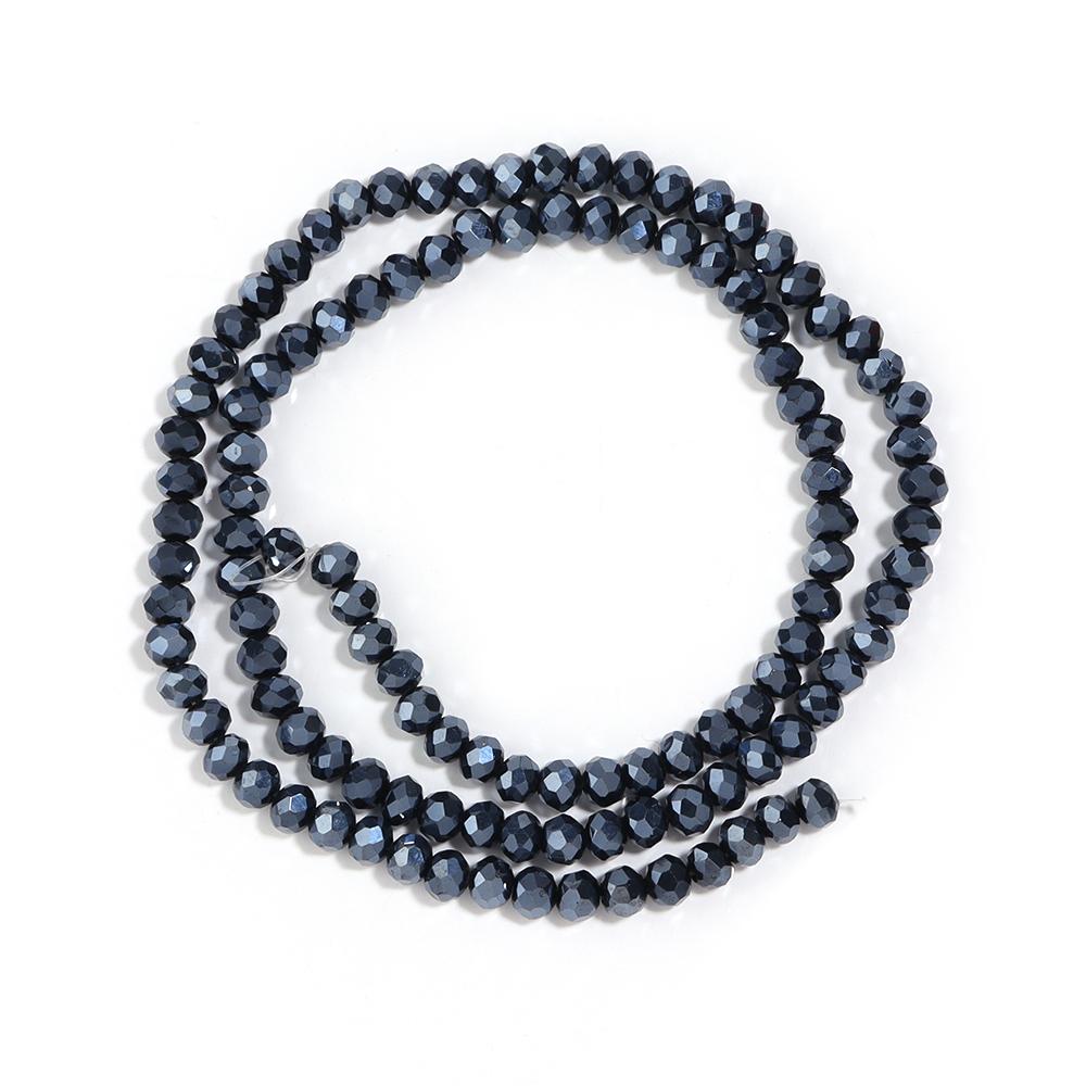 3/4/6/8/10mm Faceted Black Crystal Beads Hematite Glass Loose Spacer Beads For Jewelry Making DIY Necklace Bracelets Accessories