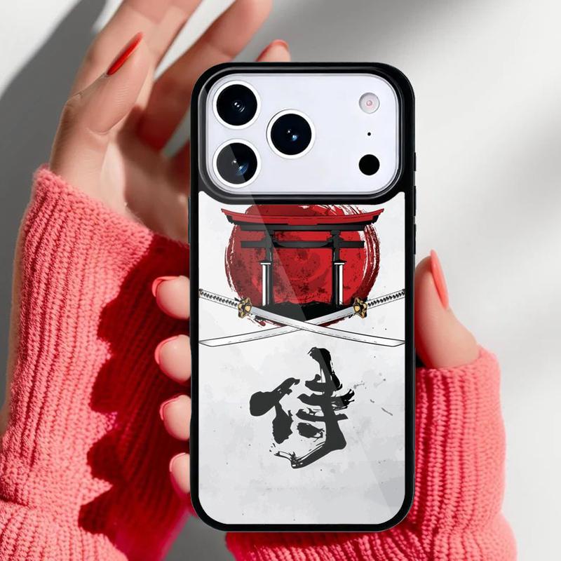 Bushido and Japanese Sun Phone Case for iPhone 17 16 15 14 13 Pro Max Back Cover for 12 11 Pro Coque