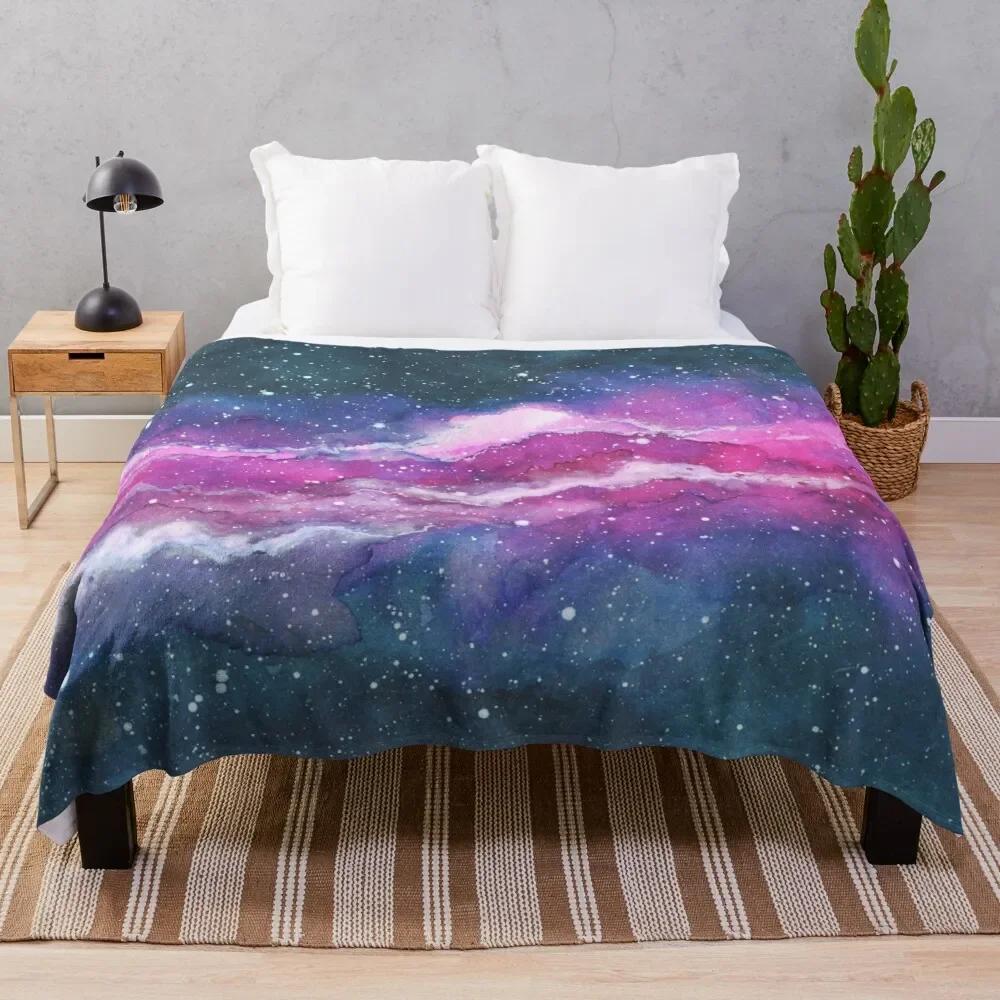 Glamour Milky Way Marble Galaxy Throw Blanket, Warm Cozy Soft Fuzzy Blankets Birthday Gifts, Fluffy Abstract Blanket for Winter
