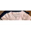 Women's Summer Slimming, Simple, Fitted V-Neck T-Shirt: Solid-Color, Straight-Shoulder, Short-Sleeve Top for Students