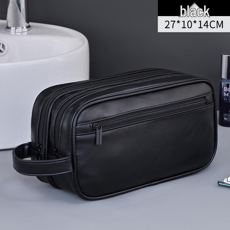 

Portable Waterproof Men s Double-Layer Toiletry Bag - Large Capacity, High-End Feel.