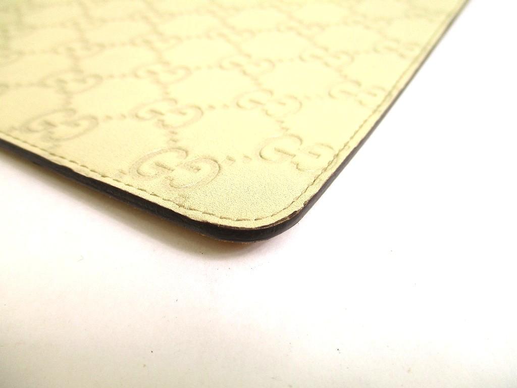 Authentisches GUCCI Guccissima Beige Leder Mauspad #a844 Aufgearbeitet