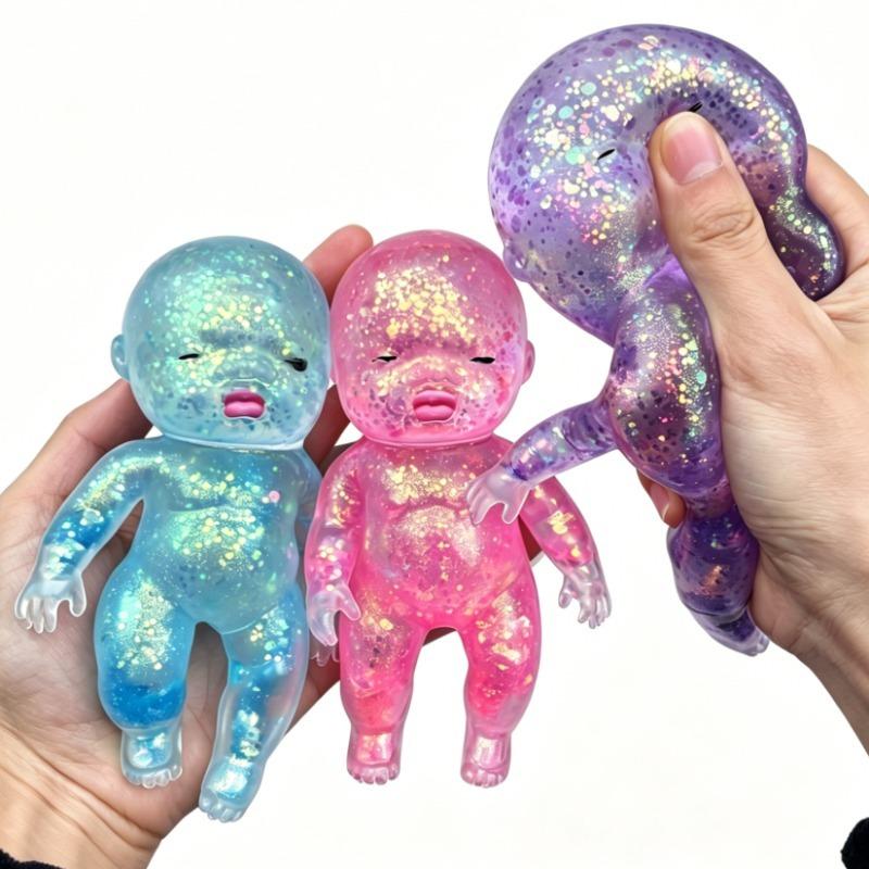 Bai Fen Bai Toys Men's Jumbo Maltose Sugar Squishy Toy Slow Rising Stretchable Soft Maltose Venting Fidget Toy For Adult Stress Anxiety Relief Gift Present