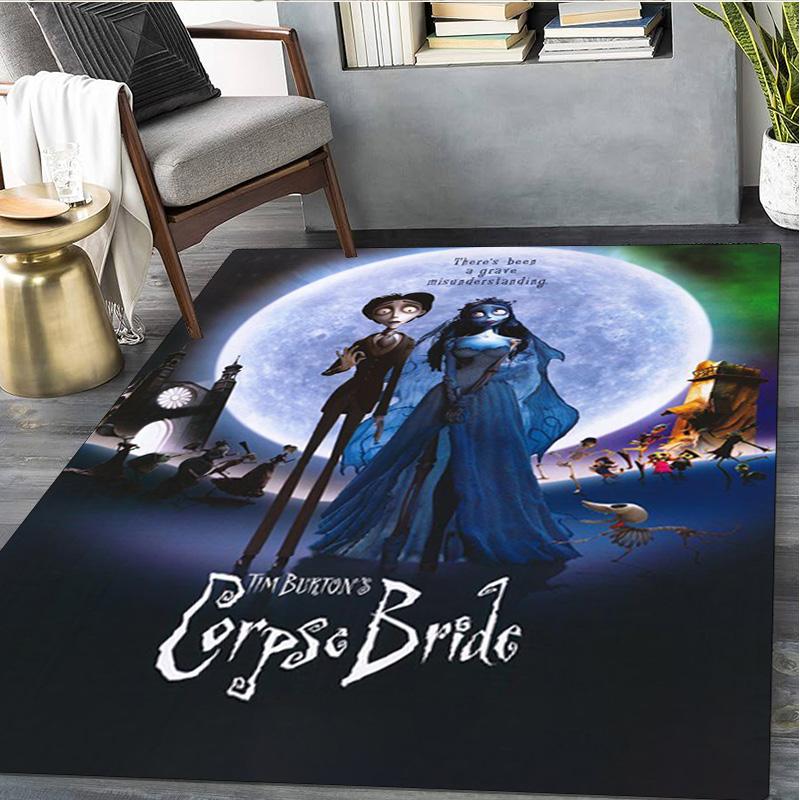 1Pc Corpse Bride Print Rug - Computer Chair Area Rug home decoration Carpet For Living Room Bedroom Flooring Mat