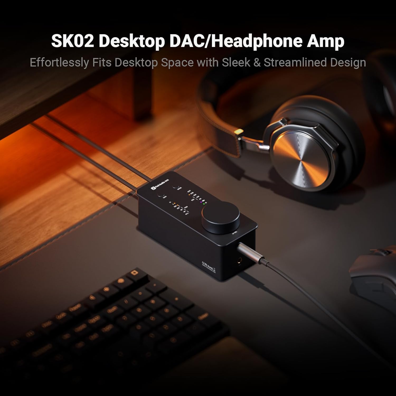 

Fosi Audio SK02 ЦАП Усилитель для наушников Настольный USB C to AUX Цифро-аналоговый аудиоконвертер Адаптер Предусилитель Оптический к 3,5 мм 4,4 мм Балансный
