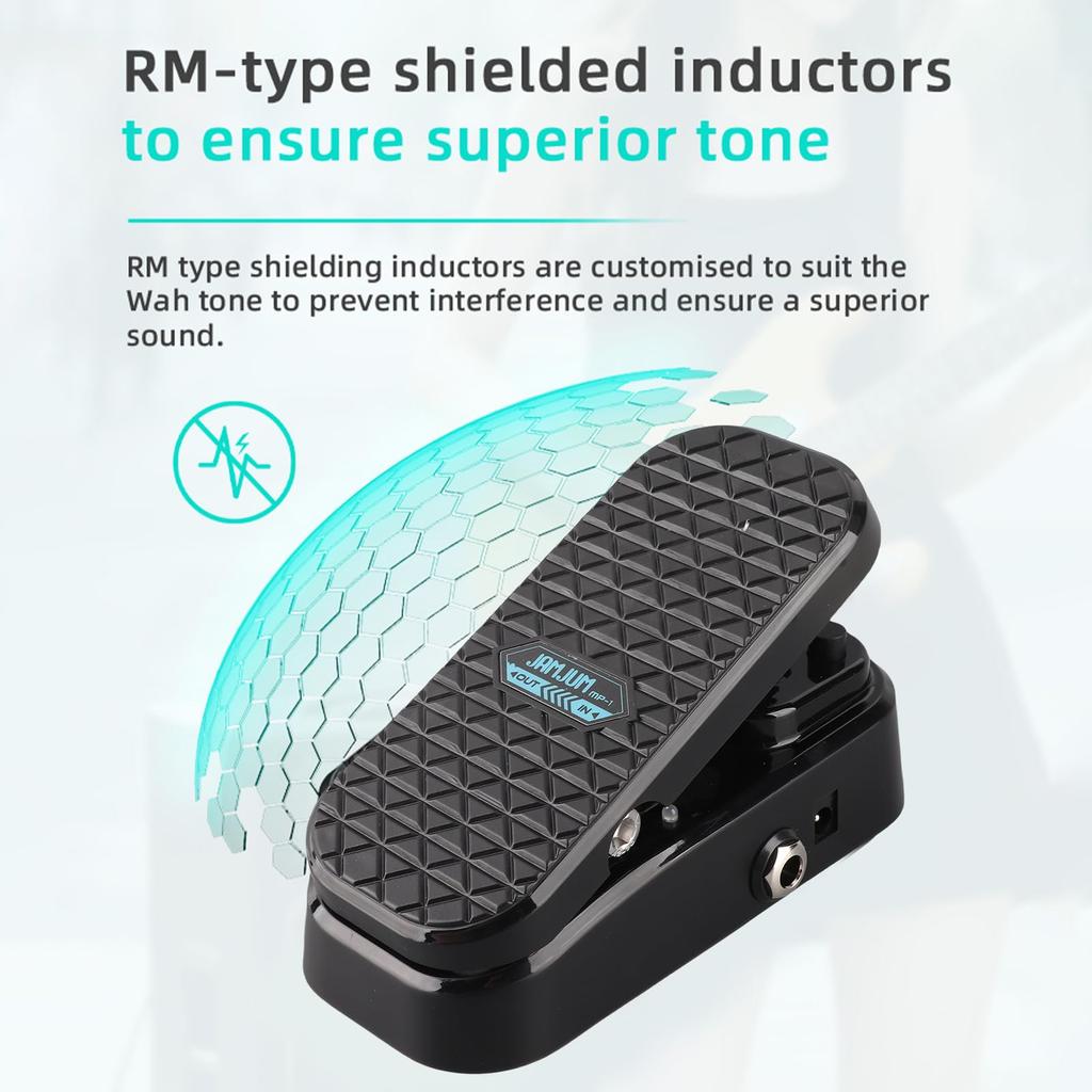 summina Guitar Wah Volume Effect Pedal with RM Shielded Wah Volume for Electric ABS x 5 x 7 cm Pedal, 2-Function Inductor, Effect, Guitars, Black,
