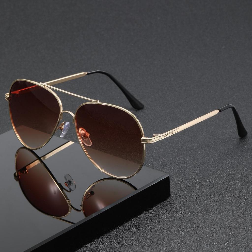 European Retro Men's Round & Square Frame Aviator Metal Sunglasses