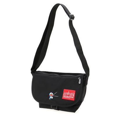 Nylon Messenger Bag JR Flap Zipper Pocket Doraemon 2024 BLK