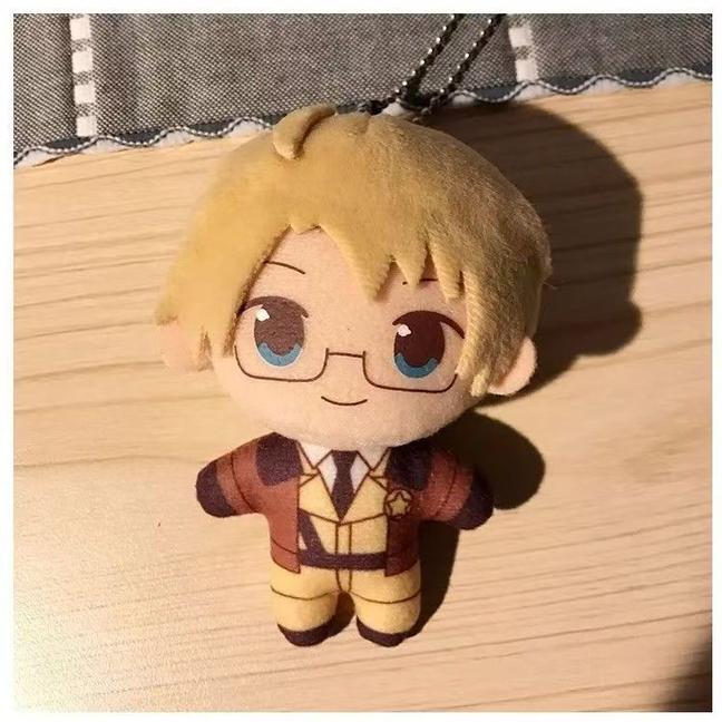 

10cm Stuffed Hetalia Arthur Kirkland Plushie Doll Axis Cosplay Powers Plush Decorative Backpack Pandent Doll Toys Gifts