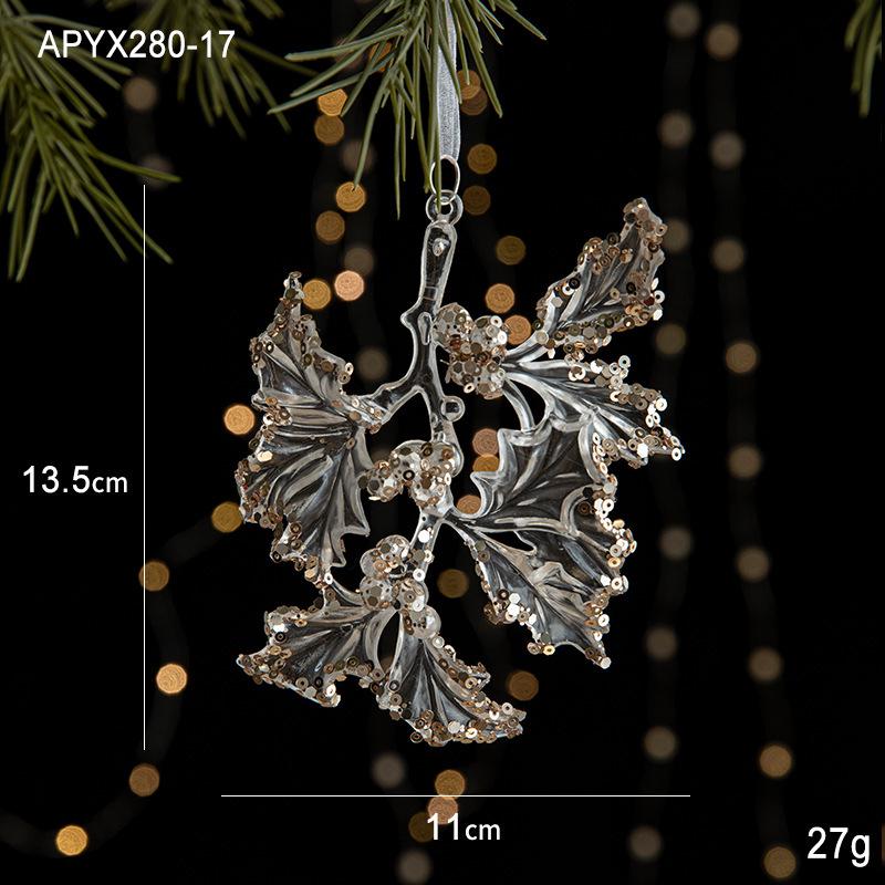 New Crystal Snowflake & Bell Christmas Tree Ornaments