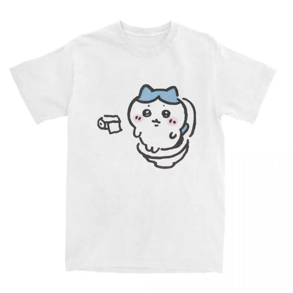 Fashion Chiikawa Toilet Time T Shirt for Men Short Sleeve T-Shirts Summer Comfortable Popular Tee Shirt Women Oversized Tops