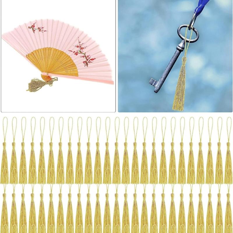 Decorative Polyester Tassels Crafting Accessory Colorful Handmade Sewing Embellishment