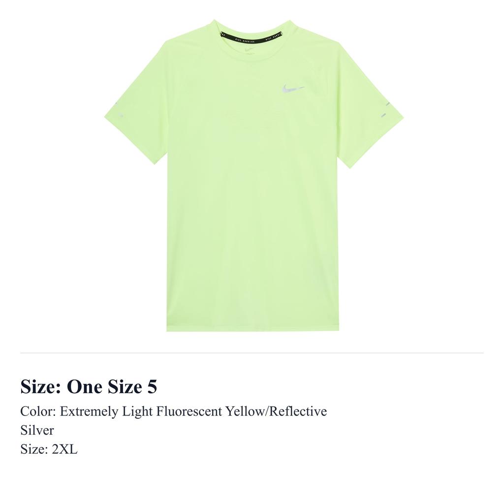 Nike Dri FIT ADV T Shirt Men's Ultra Light Neon Yellow/Reflection Silver HV5204-701