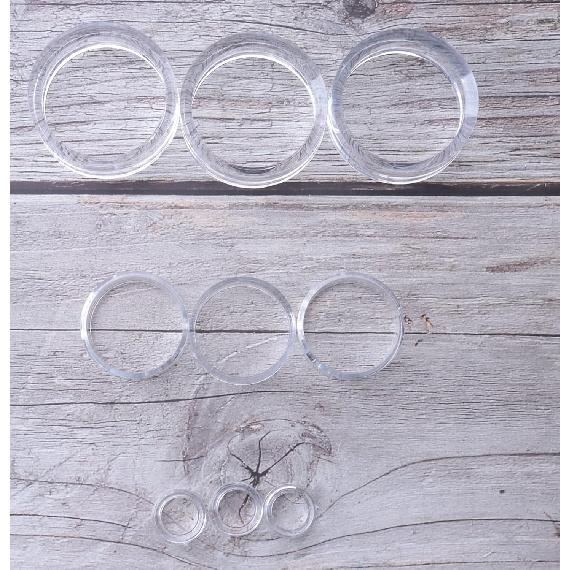 sowaka 9 Pcs Display Stands Acrylic Clear Small Round Baseball Ring Stands Easel Holders for Soft Ball Tennis Ball Spheres Marbles Collection