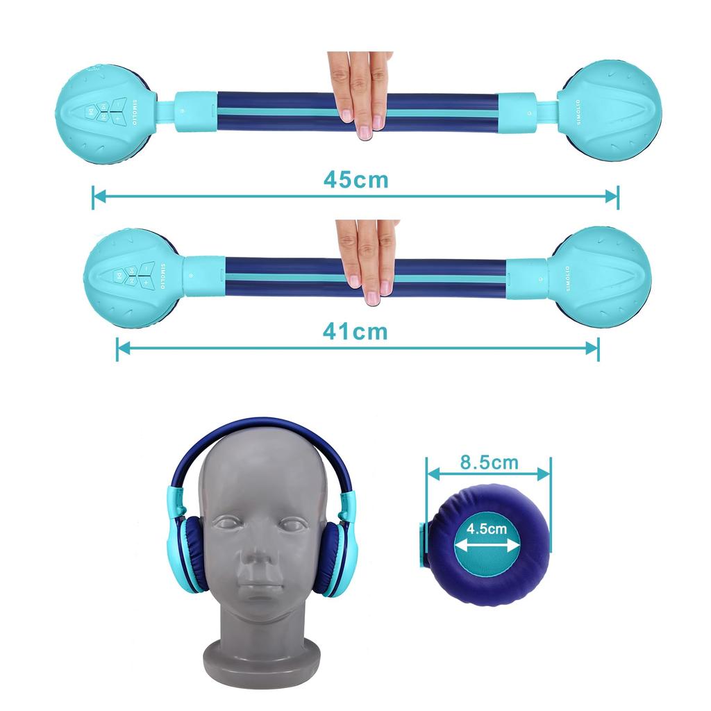 SIMOLIO Bluetooth Volume Sharing Volume Wired and Wireless Flexible and Cute Headset for and Teens Kids' Headphones, 5.0, Three-Level Limit, Built-in